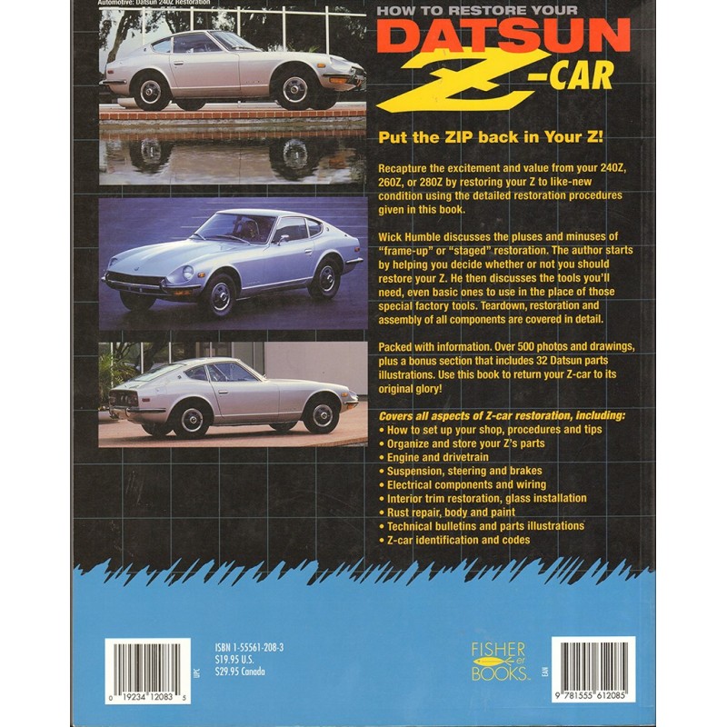 How to Restore Your Datsun ZCar book (240Z 260Z 280Z)