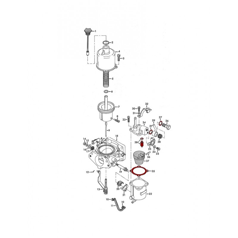 Round top Carburetor repair kit (240Z)