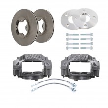 4 pistons front calipers & vented rotors conversion kit (240Z)