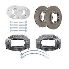 4 pistons front calipers & vented rotors conversion kit (260Z 280Z)