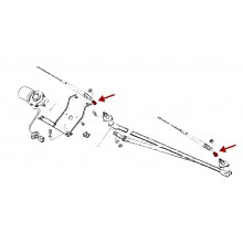 Caoutchouc mécanisme bras essuie-glace (240Z 260Z 280Z)