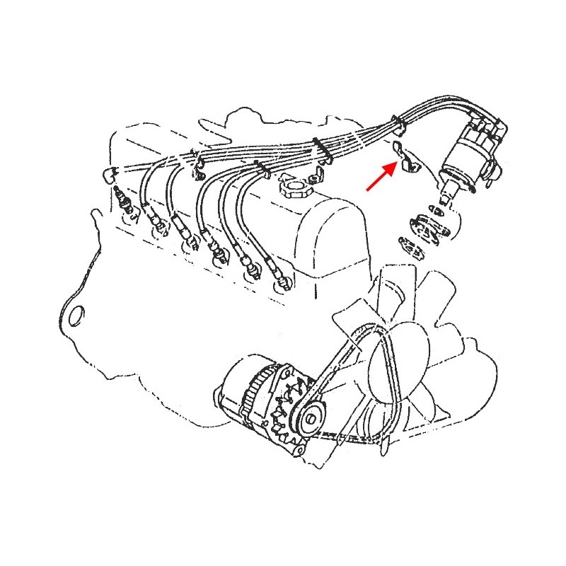 Spark plug wire bracket (repro) (240Z 260Z 280Z)