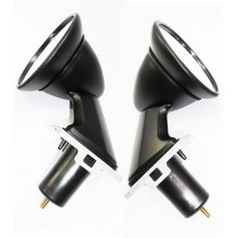 Paire de rétroviseurs d'aile noirs (modèle court) (240Z 260Z 280Z)