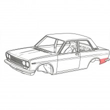 Bas d'aile intérieur arrière gauche