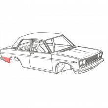 Bas d'aile intérieur arrière droit