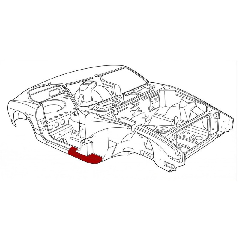 Front Rocker Panel Front right outer rocker repair panel (240Z 260Z 280Z)