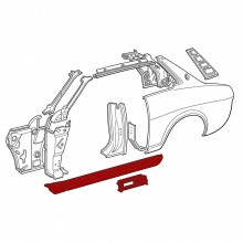 Left Rocker panel assembly (Celica Coupe 71-77)