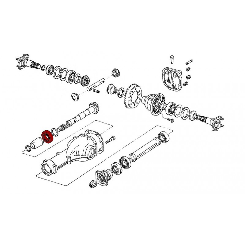 240z R180 R200 Rear Diff Conversion Kit OEM Differential rear pinion gear bearing R180 R200 (240Z 260Z 280Z)