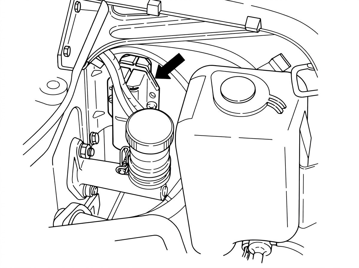 Dropping resistor as mounted in the engine bay near the fuel tank filler area