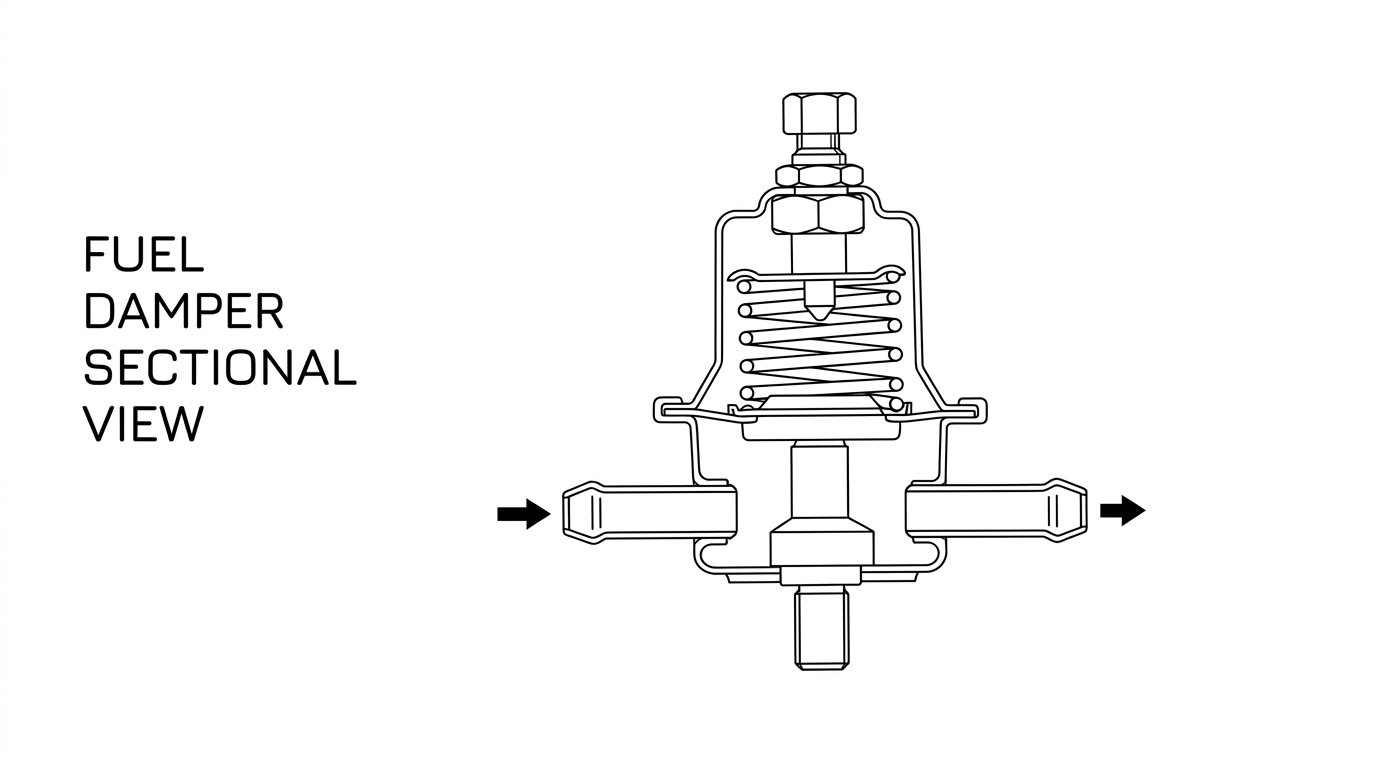 Sectional view of the fuel damper